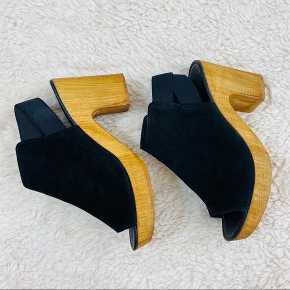 Kenneth Cole Reaction Wedges Black Leather Straps - Picture 4 of 12